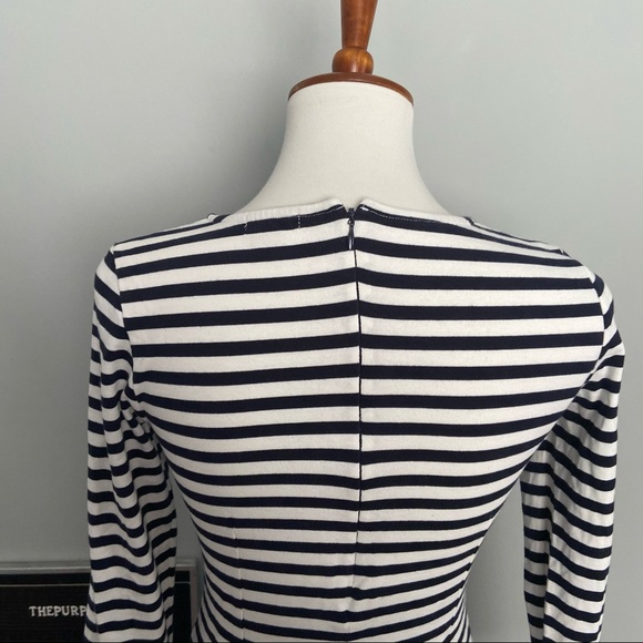 J.Crew Collection Navy & White Striped Maxi Dress - Picture 7 of 10